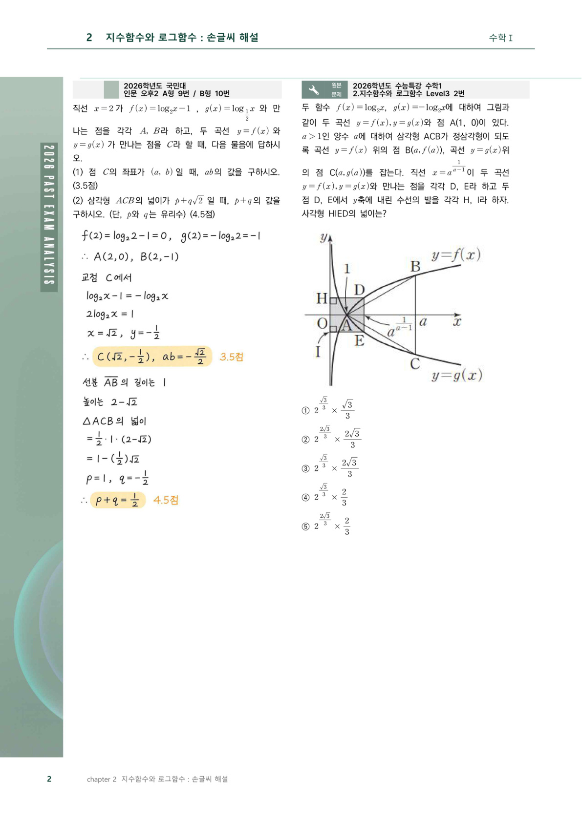 국민대 손글씨 해설 예시
