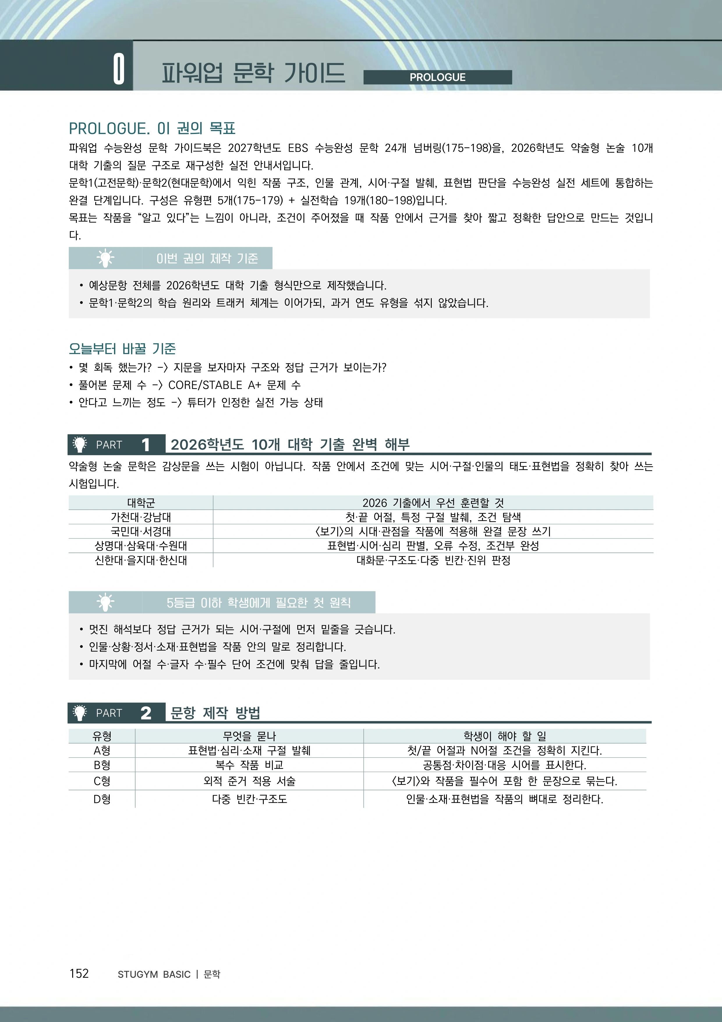 파워업 수능완성 문학 가이드
